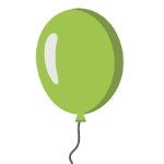 zielony balon