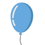 niebieski balon